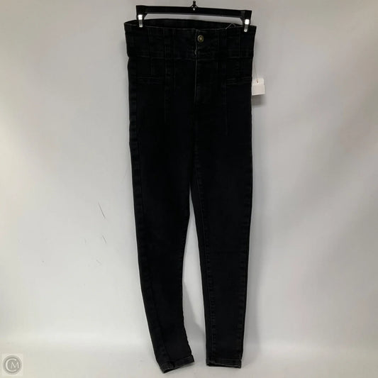 Jeans Skinny By Free People In Black Denim, Size: 0
