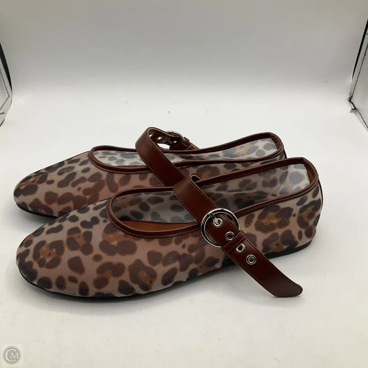 Shoes Flats By Clothes Mentor In Animal Print, Size: 10