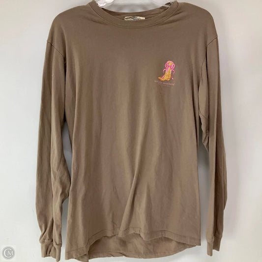 Top Long Sleeve By Simply Southern In Brown, Size: M