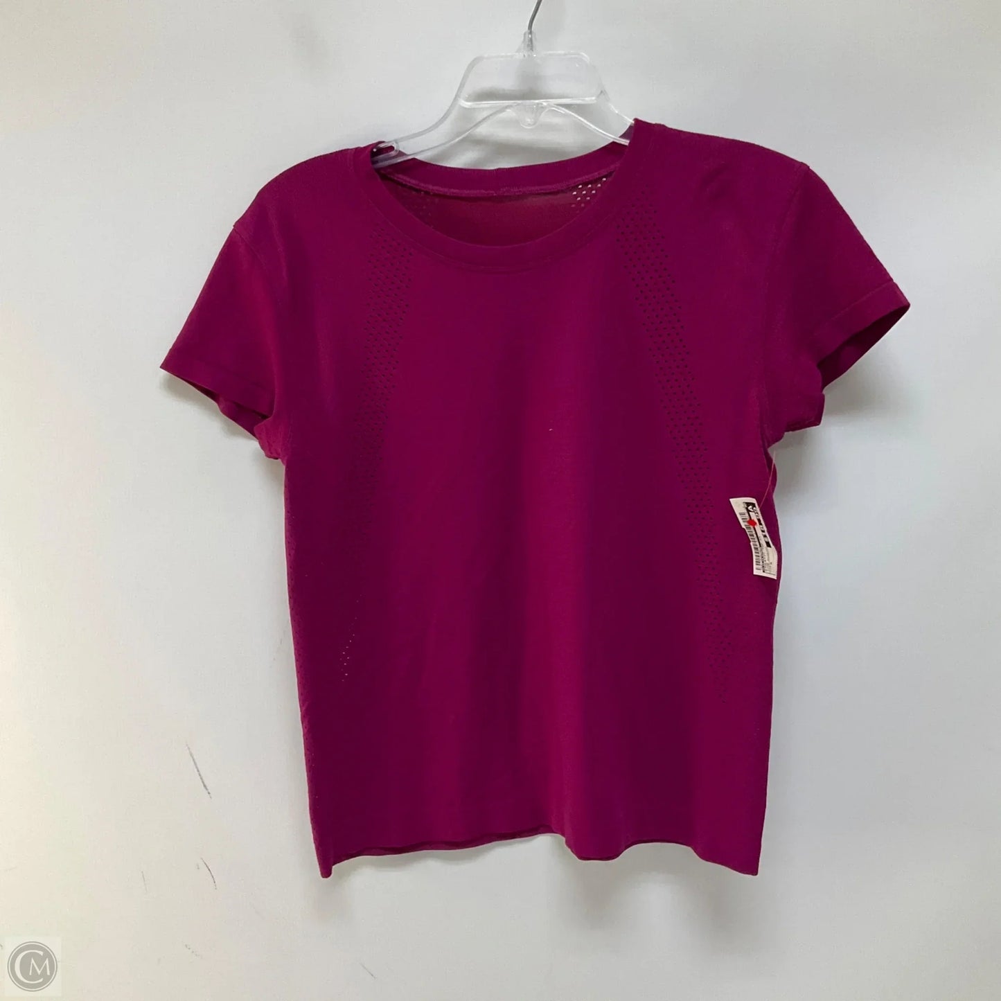 Athletic Top Short Sleeve By Lululemon In Pink, Size: S