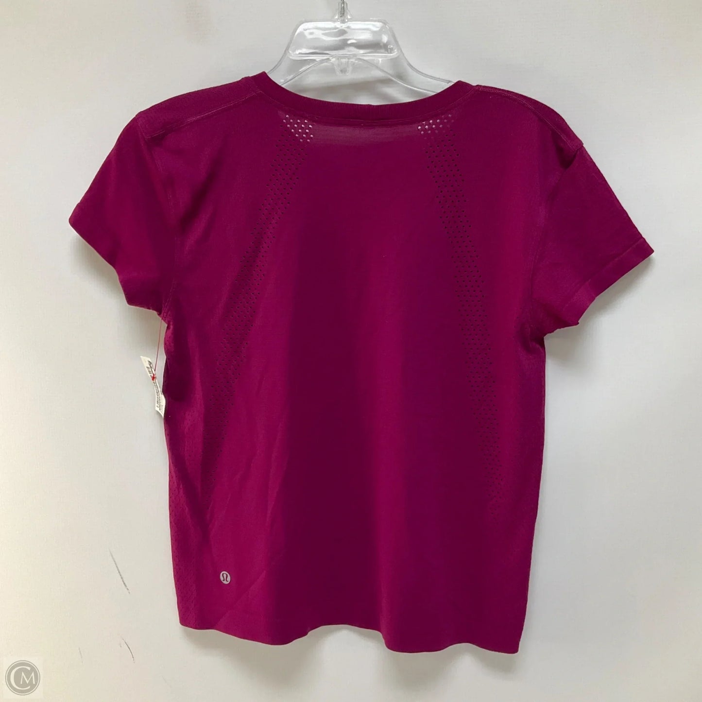 Athletic Top Short Sleeve By Lululemon In Pink, Size: S