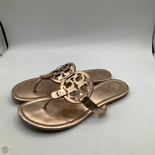 Sandals Designer By Tory Burch In Rose Gold, Size: 7