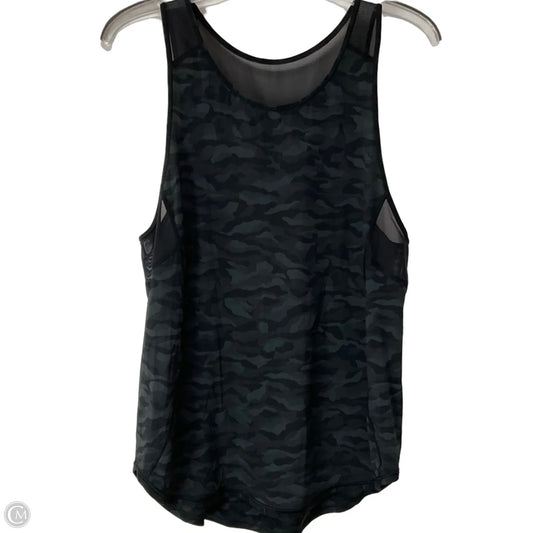 Athletic Tank Top By Lululemon In Camouflage Print, Size: M