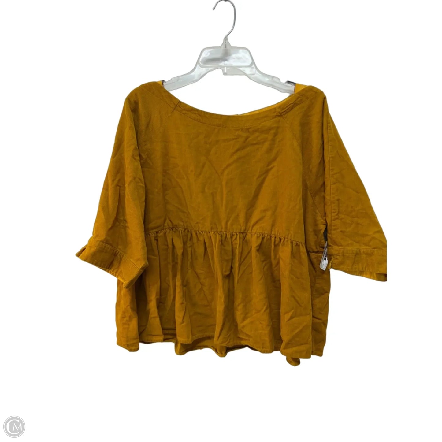 Top Short Sleeve By Maeve In Yellow, Size: S