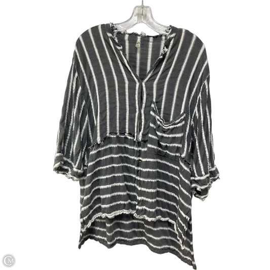 Top Short Sleeve By Free People In Striped Pattern, Size: M