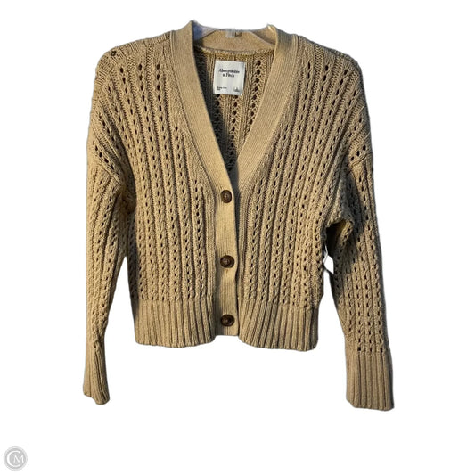 Sweater Cardigan By Abercrombie And Fitch In Tan, Size: L