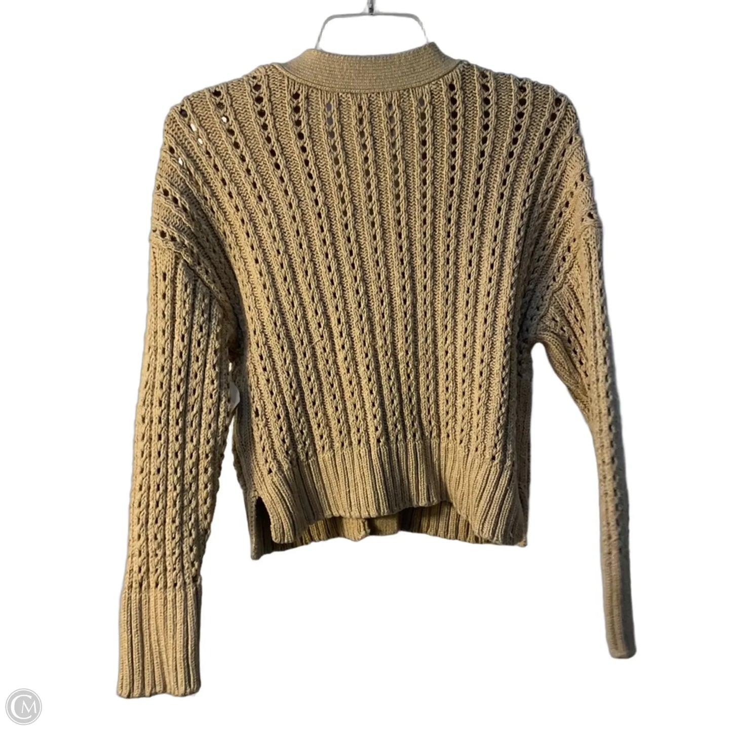 Sweater Cardigan By Abercrombie And Fitch In Tan, Size: L