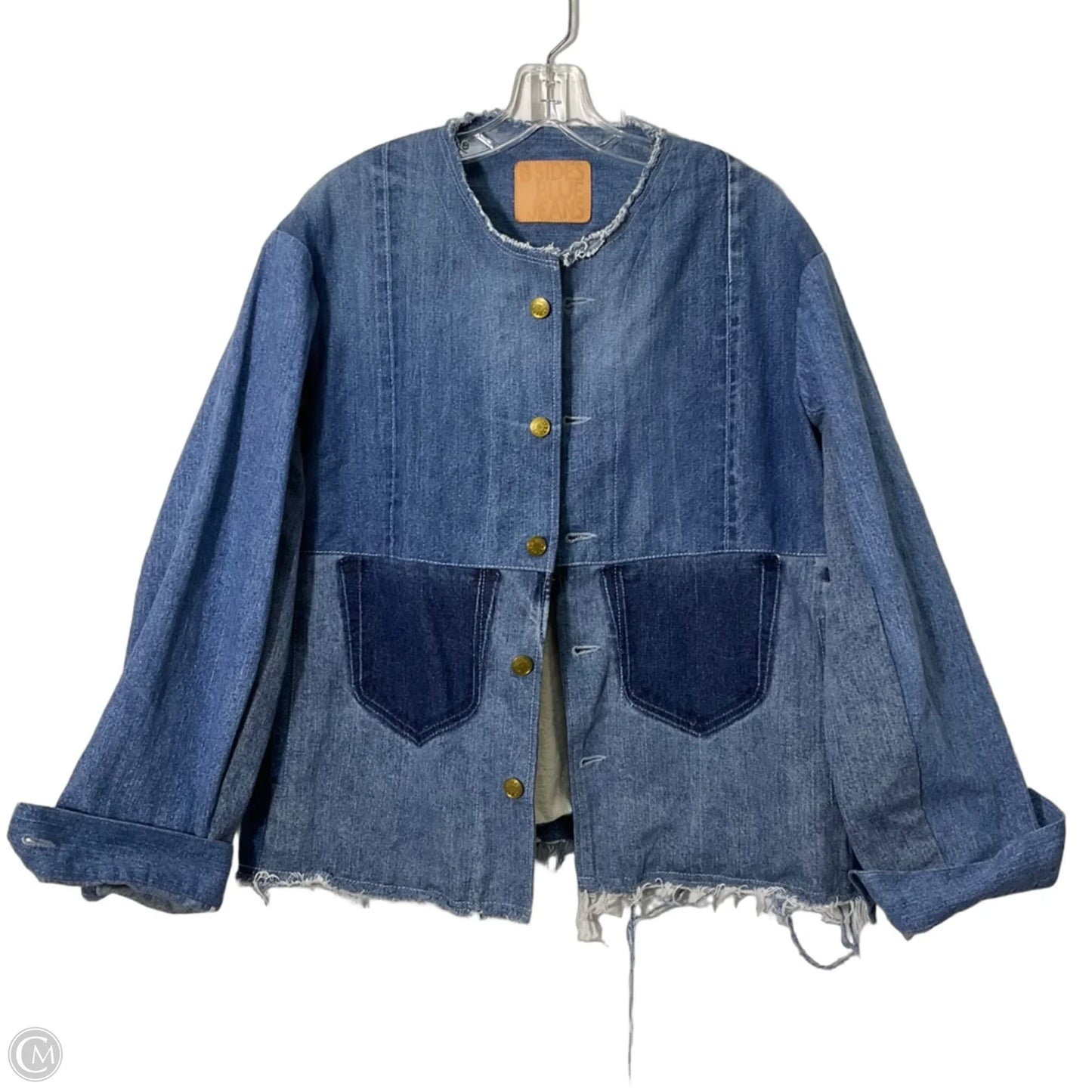 Jacket Denim By B Sides Blue Jeans In Blue Denim, Size: M