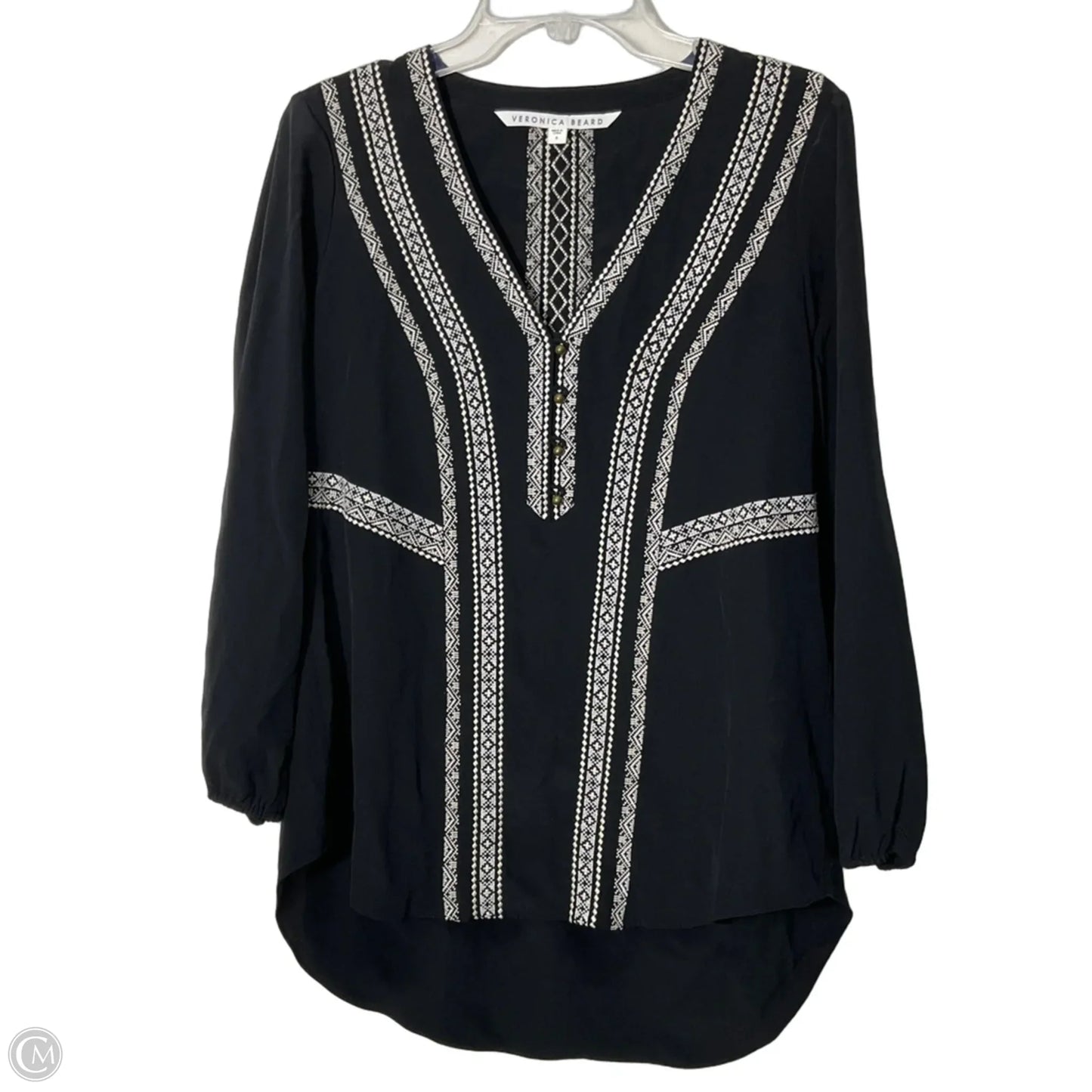 Top Long Sleeve By Veronica Beard In Black, Size: M