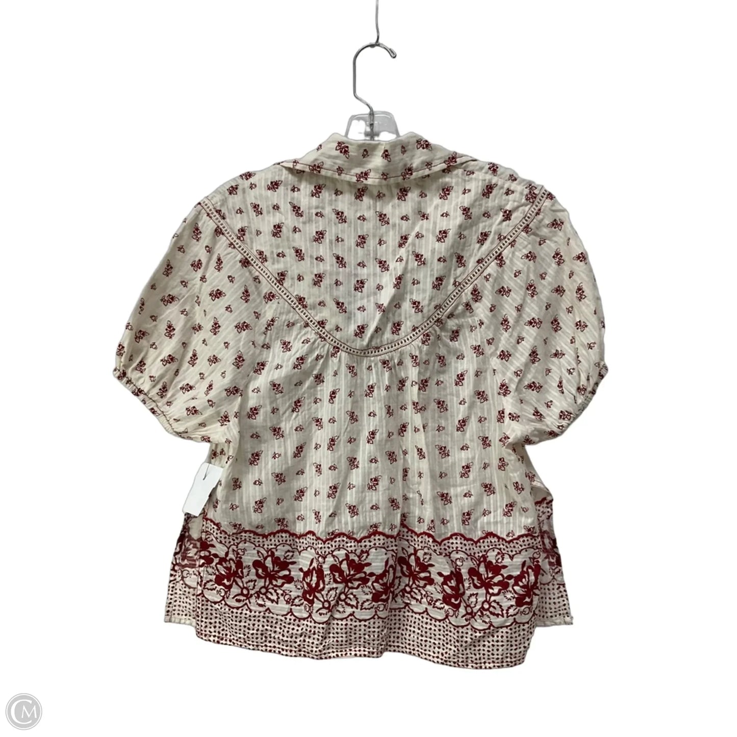 Top Short Sleeve By Pilcro In Red & White, Size: S