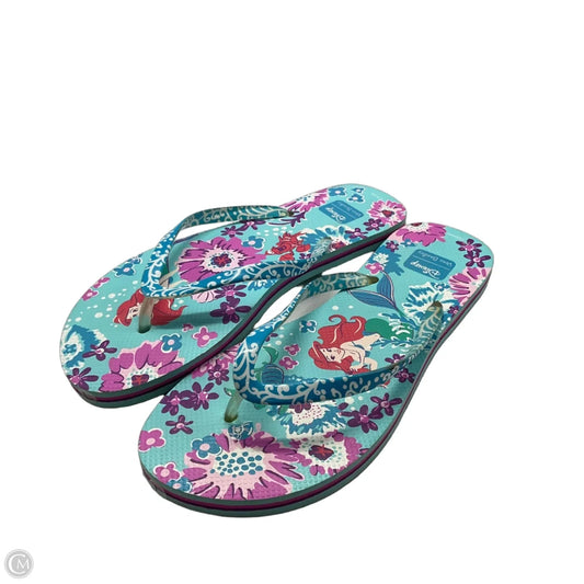 Sandals Flip Flops By Vera Bradley In Multi-colored, Size: 9