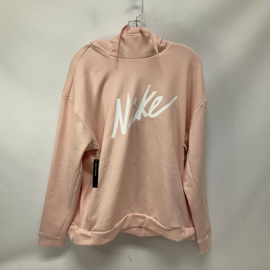 Athletic Sweatshirt Hoodie By Nike Apparel In Pink, Size: L