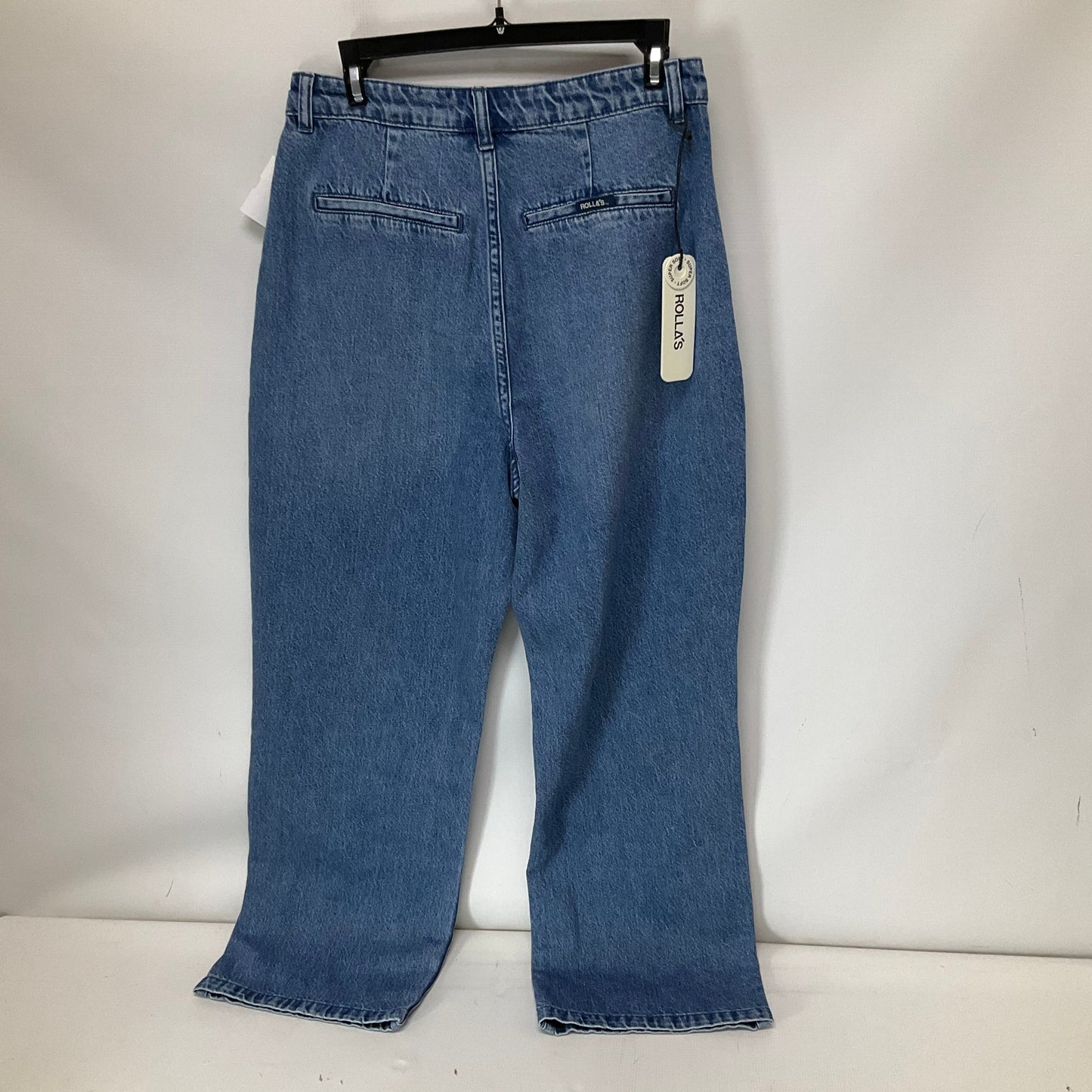 Blue Denim Jeans Wide Leg Rollas, Size 6
