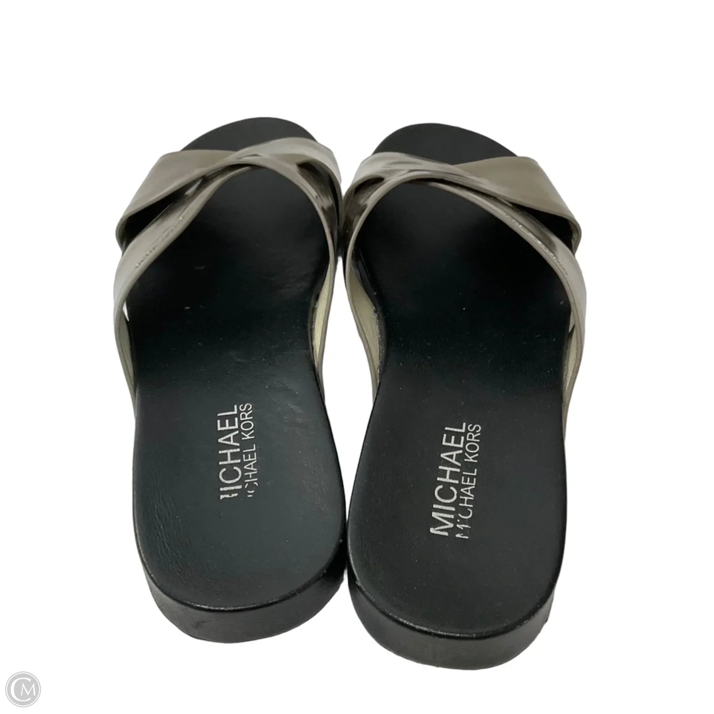 Sandals Flip Flops By Michael By Michael Kors In Gold, Size: 7