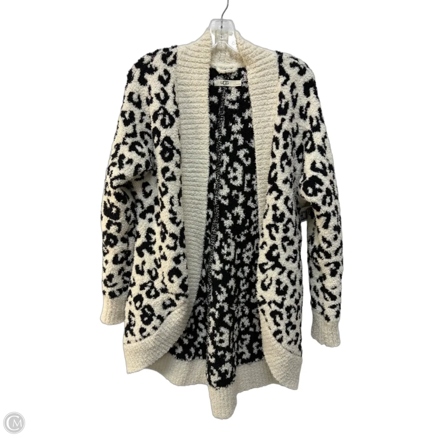 Sweater Cardigan Designer By Ugg In Animal Print, Size: L