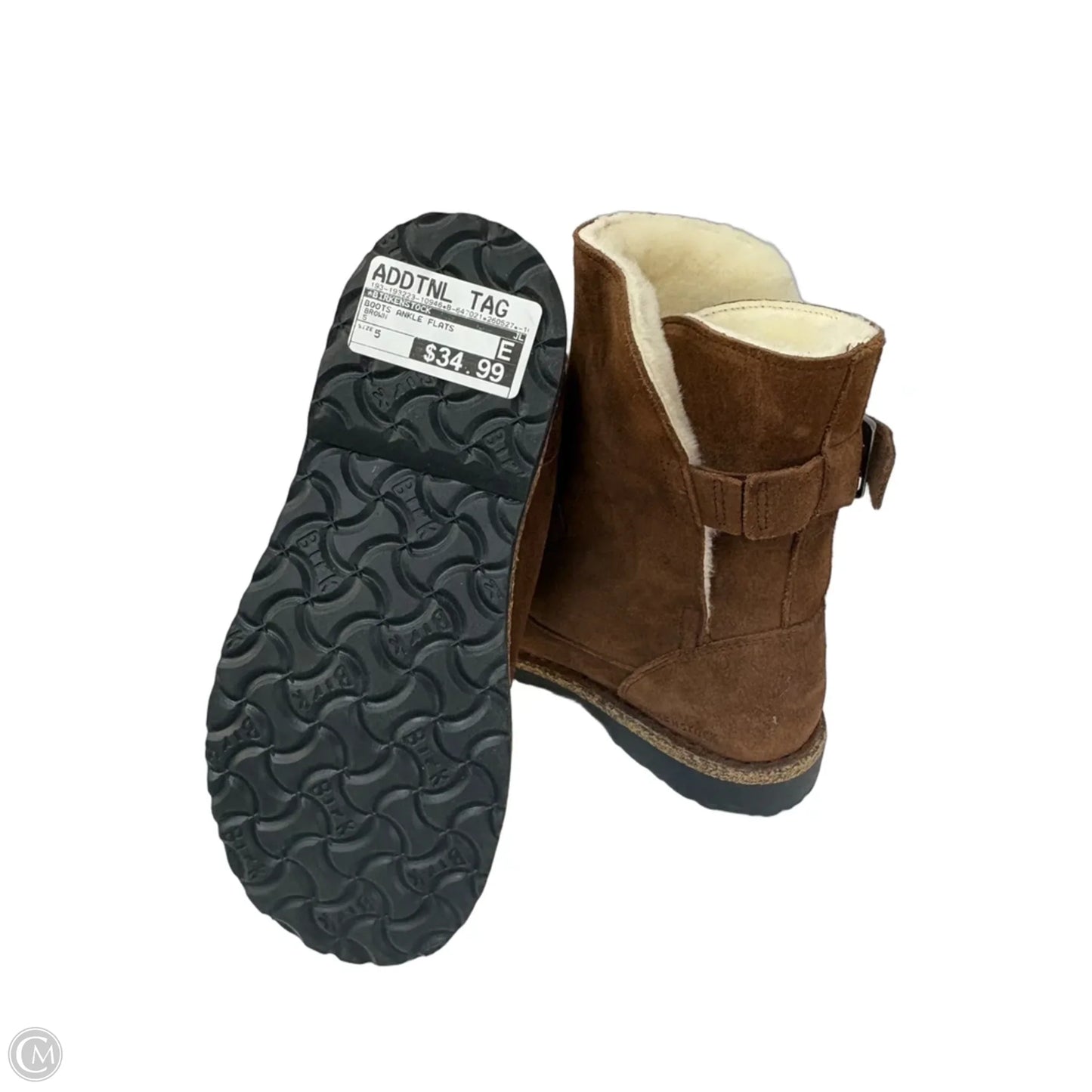 Boots Ankle Flats By Birkenstock In Brown, Size: 5