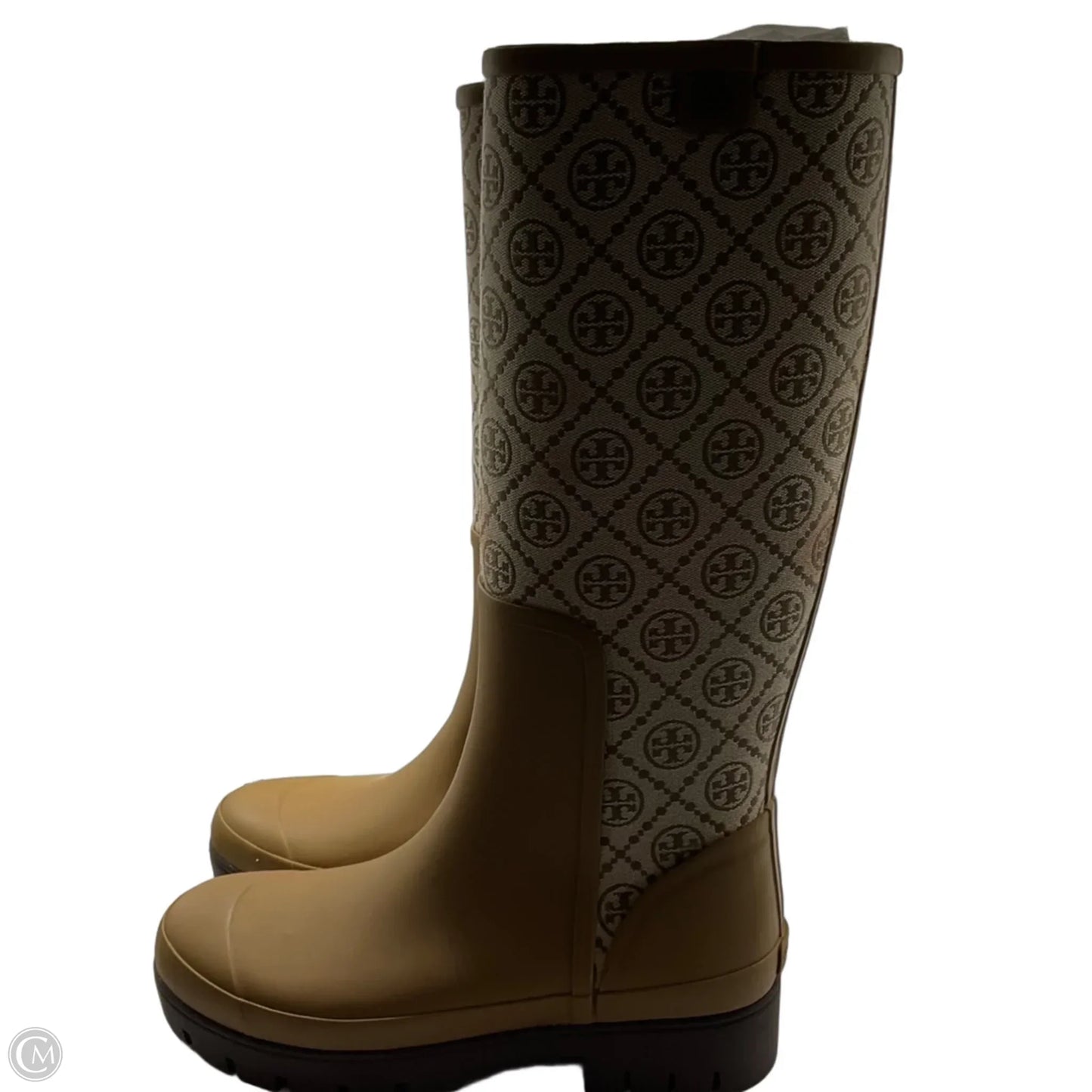 Boots Designer By Tory Burch In Cream & Tan, Size: 9