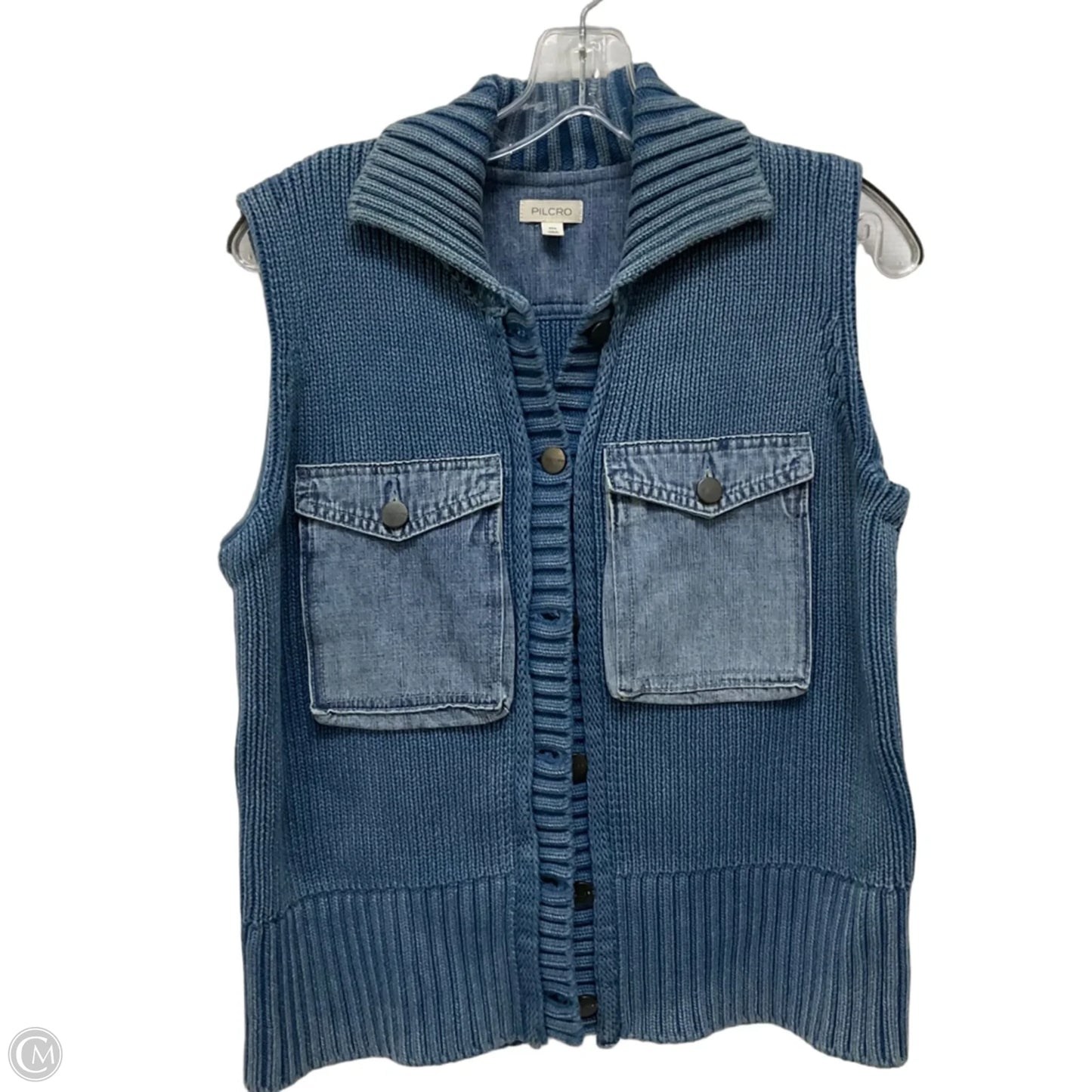Vest Sweater By Pilcro In Blue, Size: Xxs