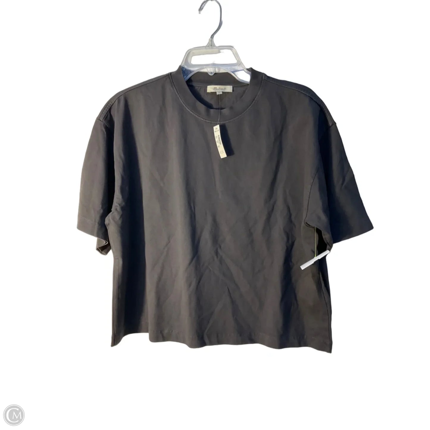 Top Short Sleeve Basic By Madewell In Grey, Size: M