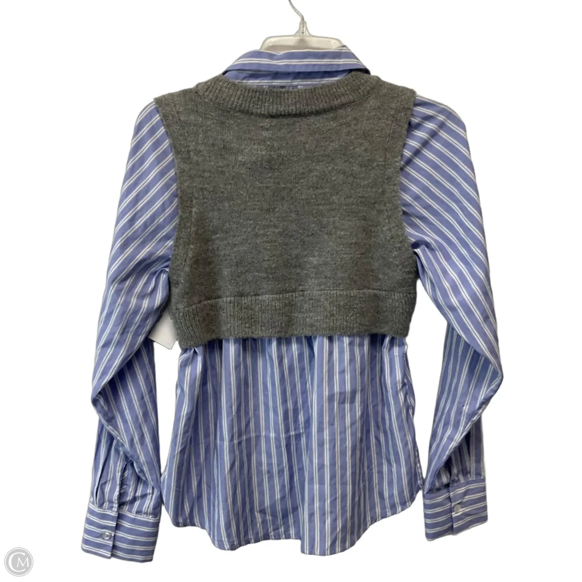 Top Long Sleeve By Maeve In Striped Pattern, Size: L
