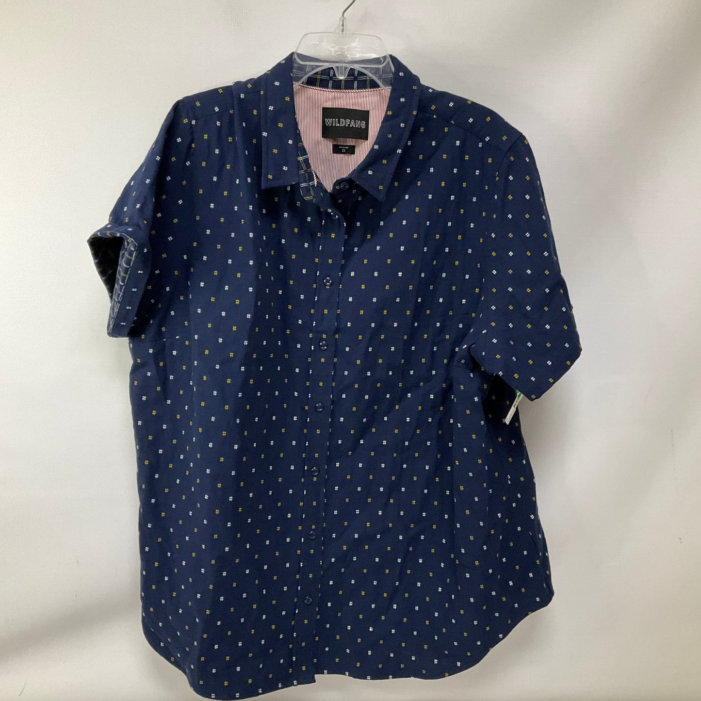 Top Short Sleeve By Cmb In Blue, Size: 2x