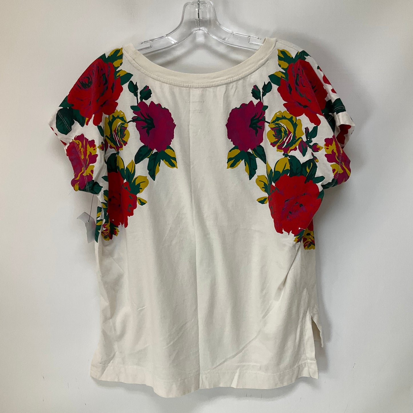 Floral Print Top Short Sleeve Anthropologie, Size M