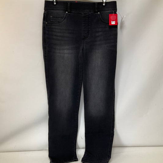 Jeans Straight By Spanx In Black Denim, Size: M