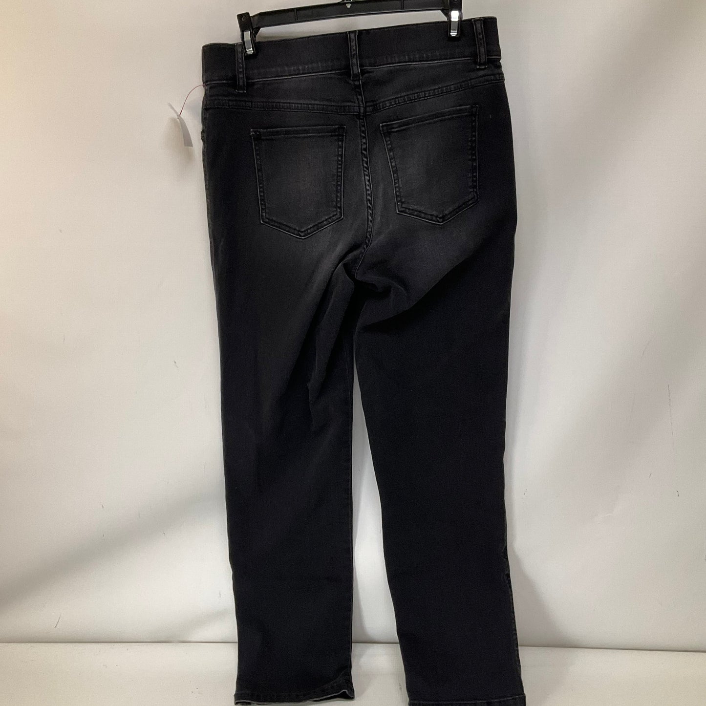 Jeans Straight By Spanx In Black Denim, Size: M