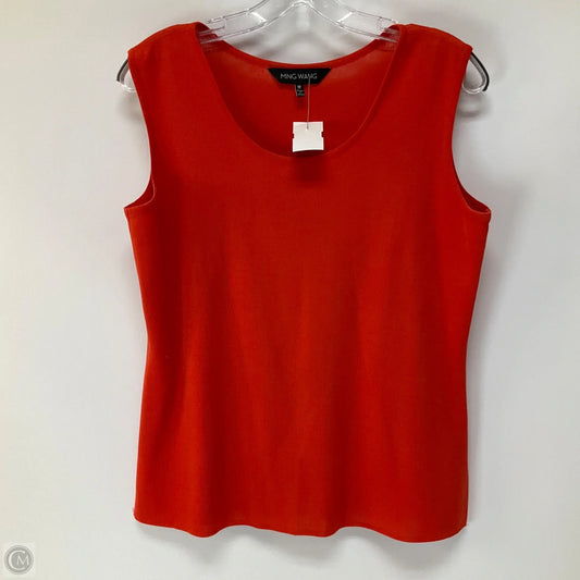 Top Sleeveless By Ming Wang In Orange, Size: M