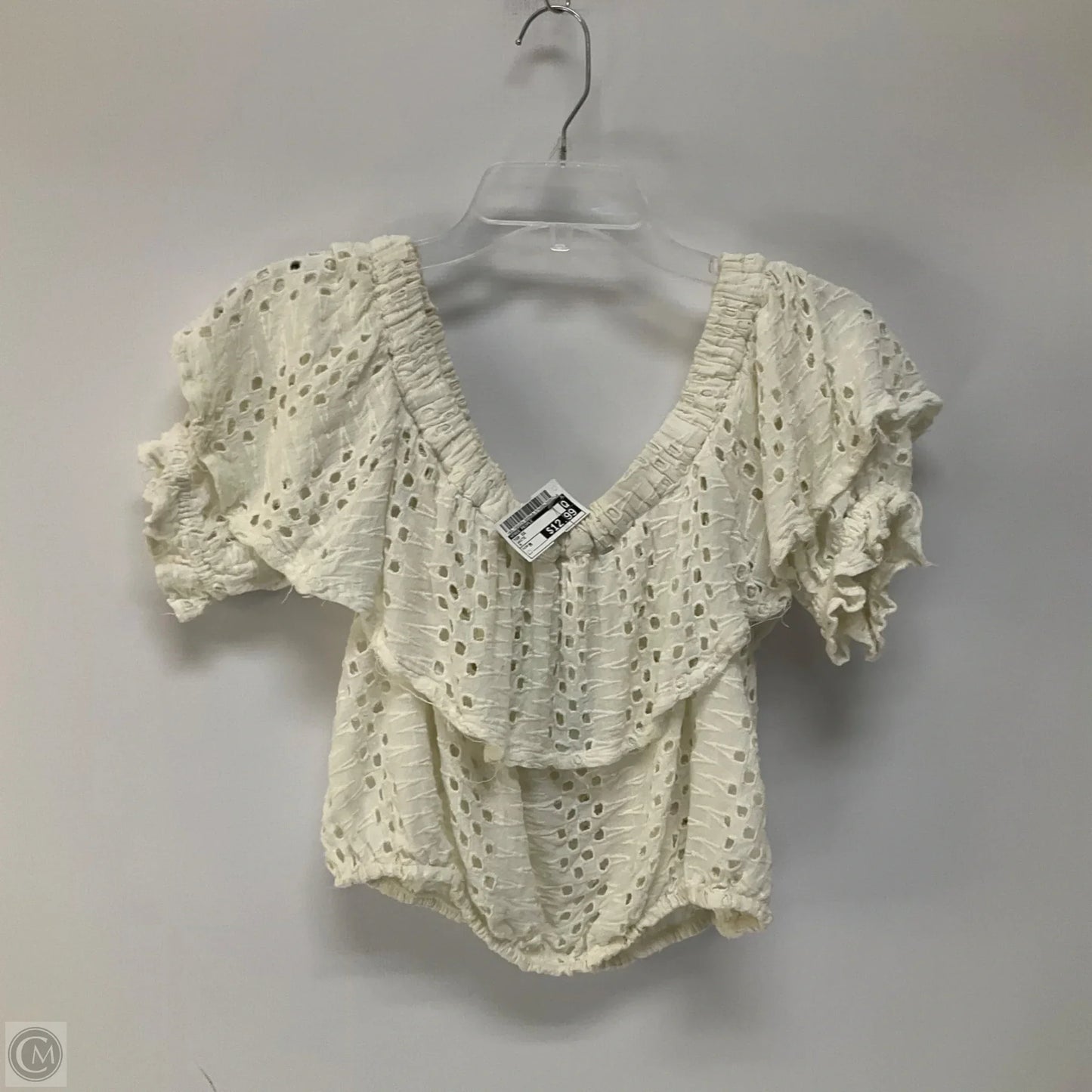 Top Short Sleeve By Free People In White, Size: M