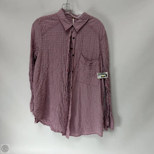 Top Long Sleeve By Free People In Striped Pattern, Size: M