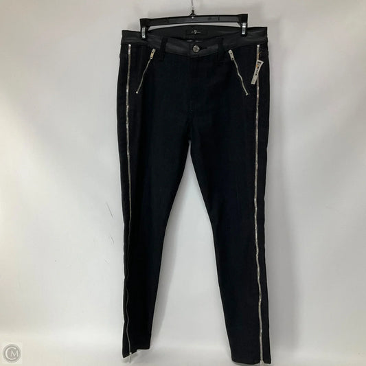 Jeans Straight By 7 For All Mankind In Black, Size: 8