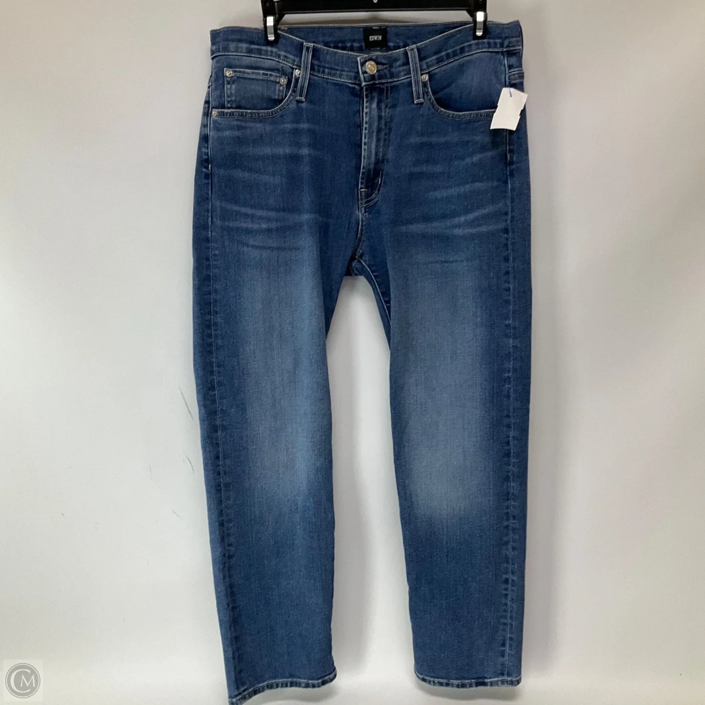 Jeans Straight By Edwin In Blue Denim, Size: 8