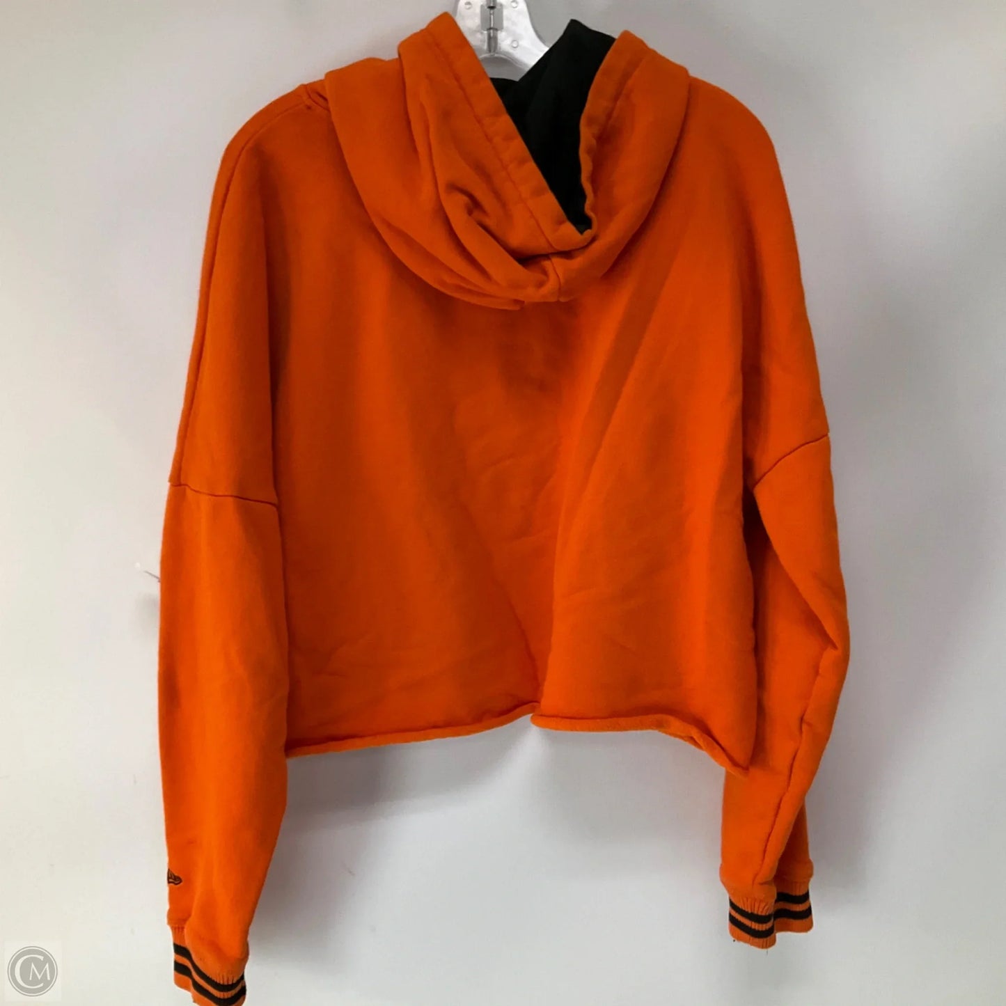 Athletic Sweatshirt Hoodie By Nfl In Orange, Size: L
