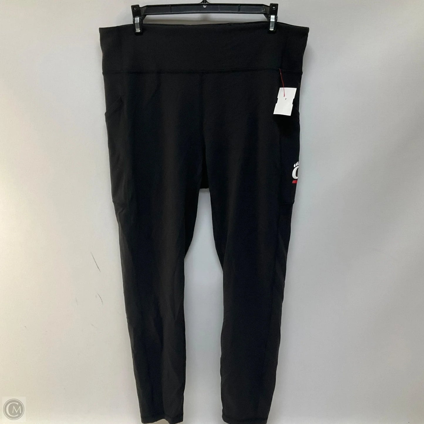 Athletic Leggings By Lululemon In Black & Red, Size: 14