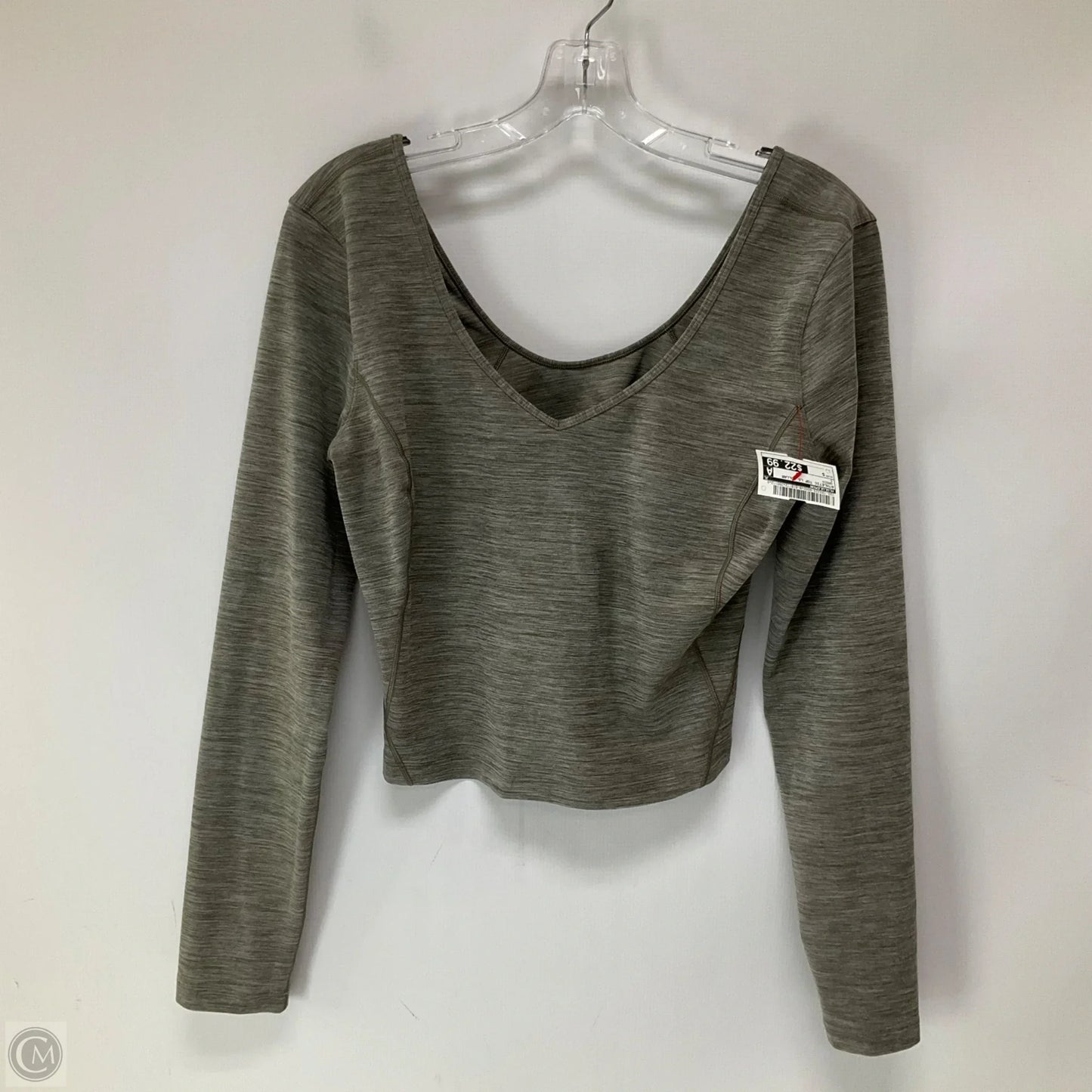 Athletic Top Long Sleeve Collar By Lululemon In Green, Size: S