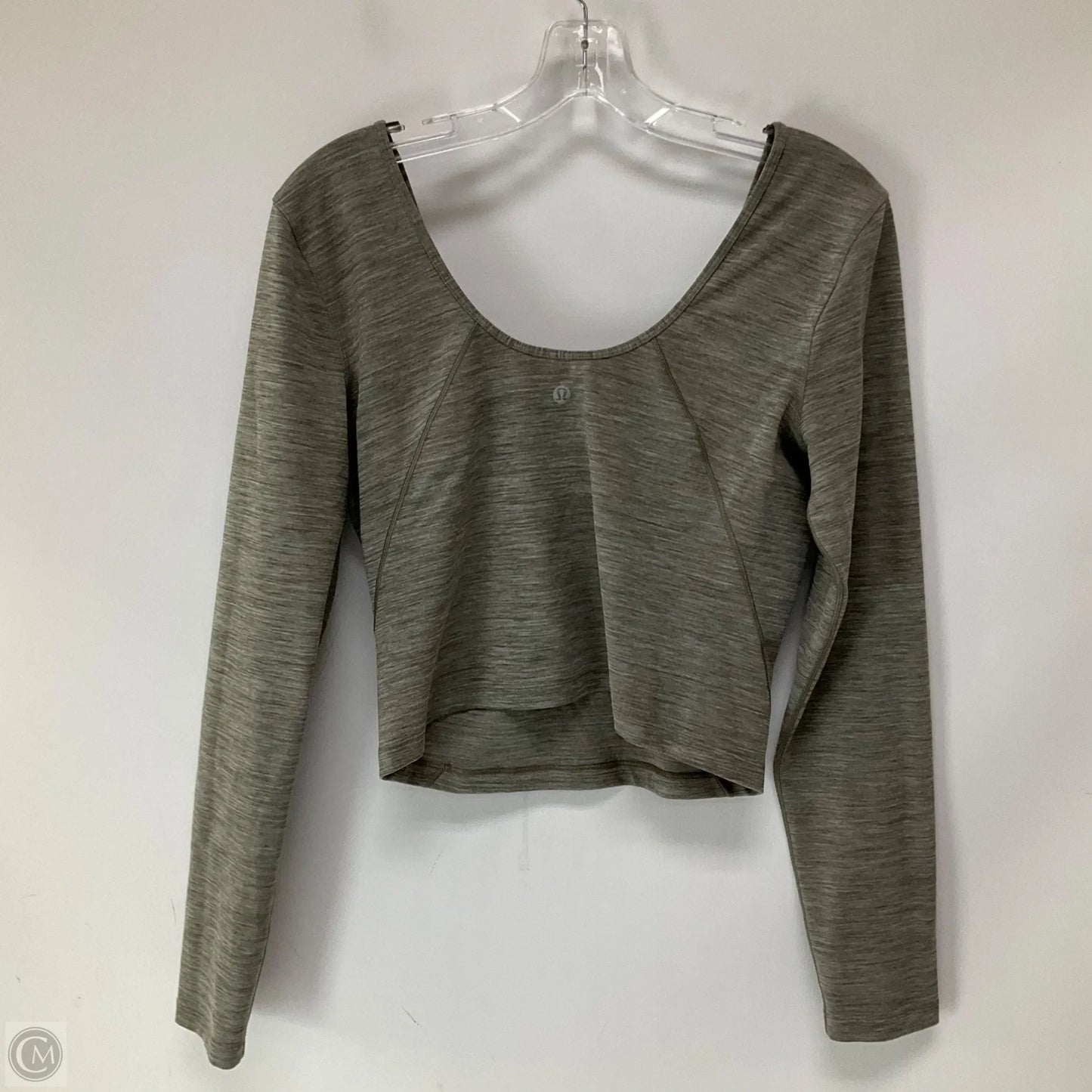 Athletic Top Long Sleeve Collar By Lululemon In Green, Size: S