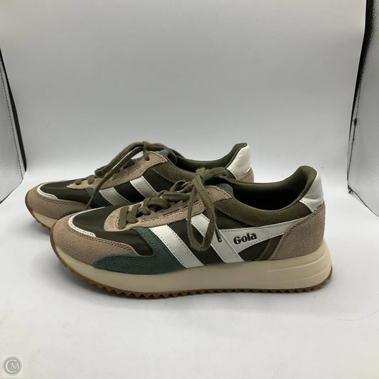 Shoes Athletic By Gola In Green & Tan, Size: 7