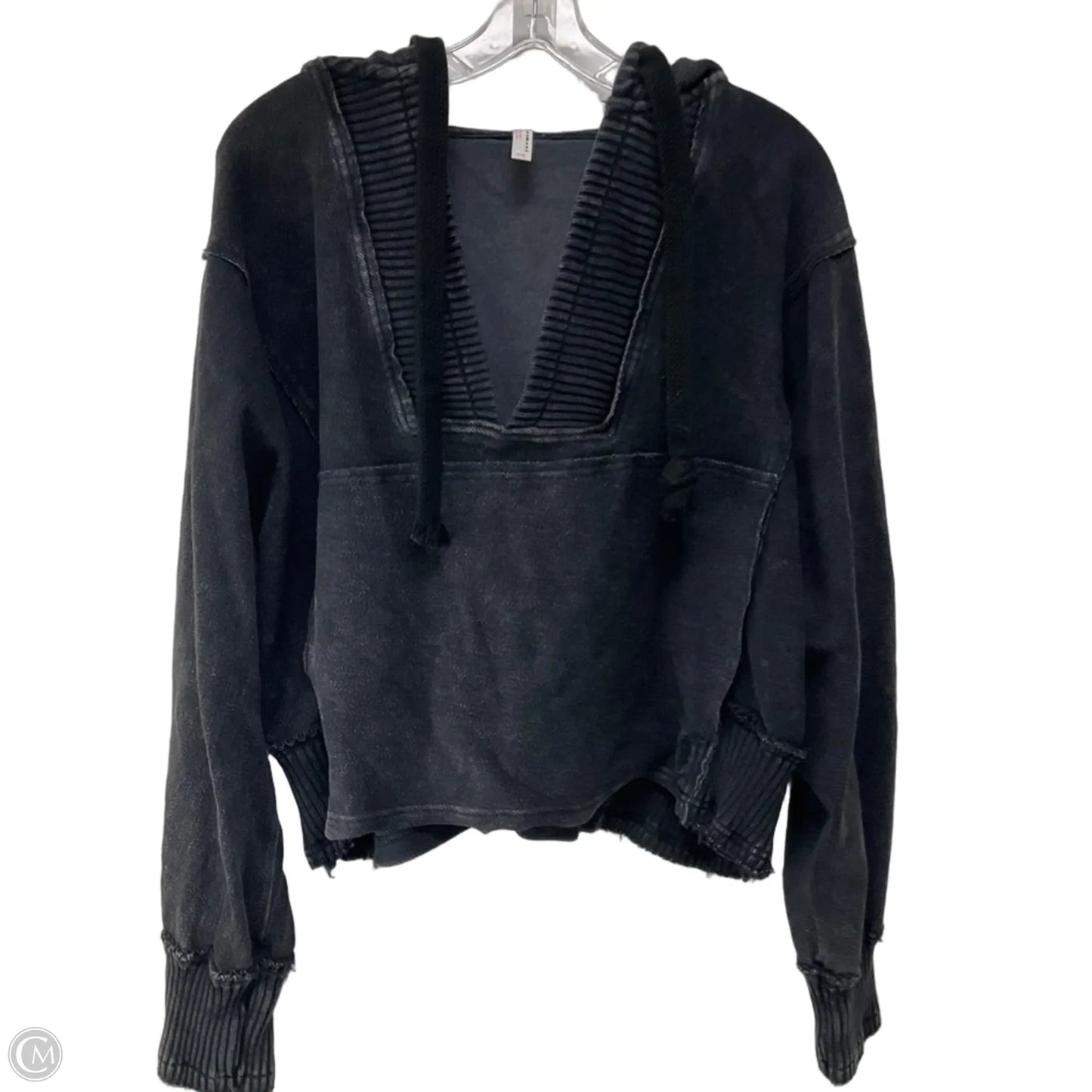 Sweatshirt Hoodie By Free People In Black, Size: Xs