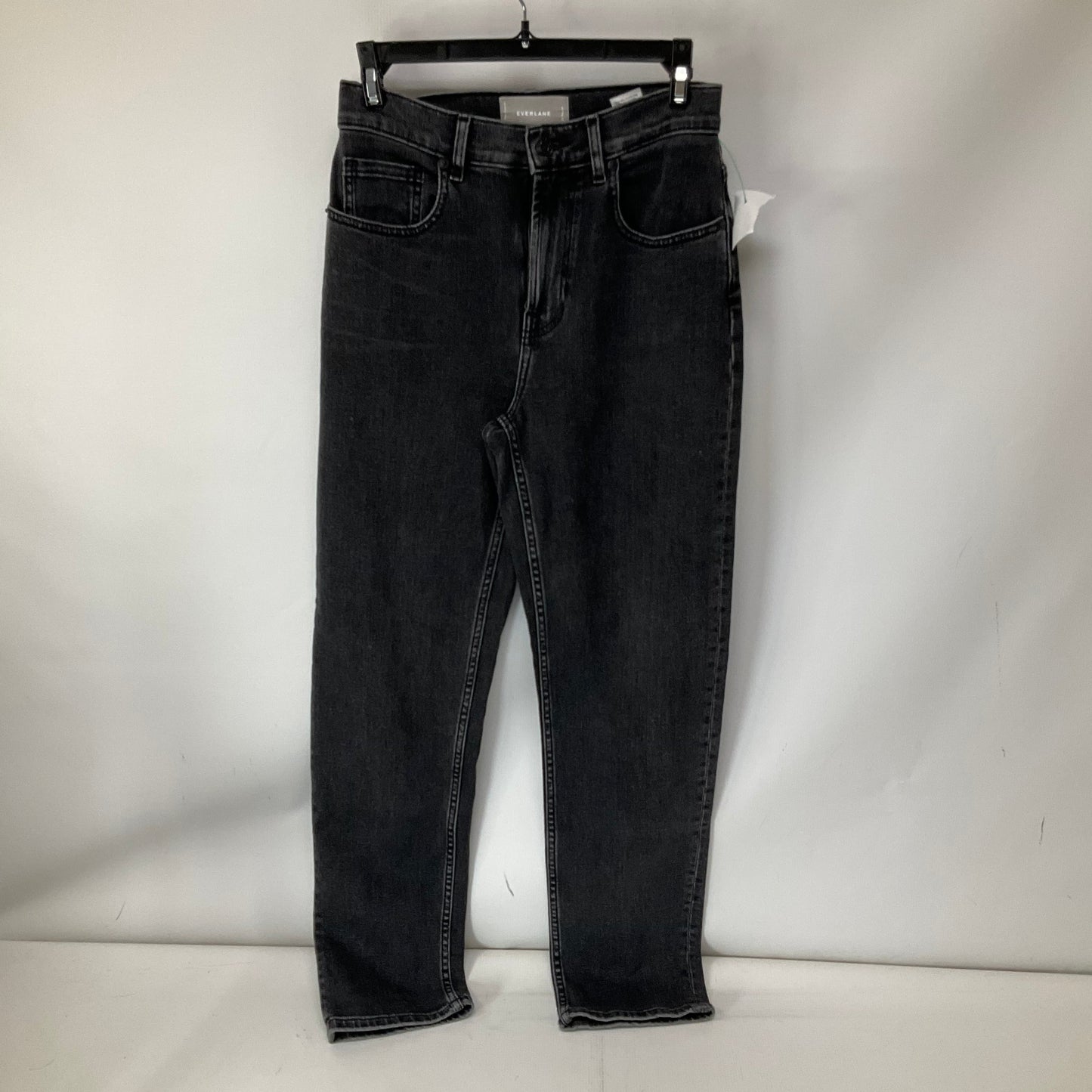 Jeans Straight By Everlane In Black Denim, Size: 2