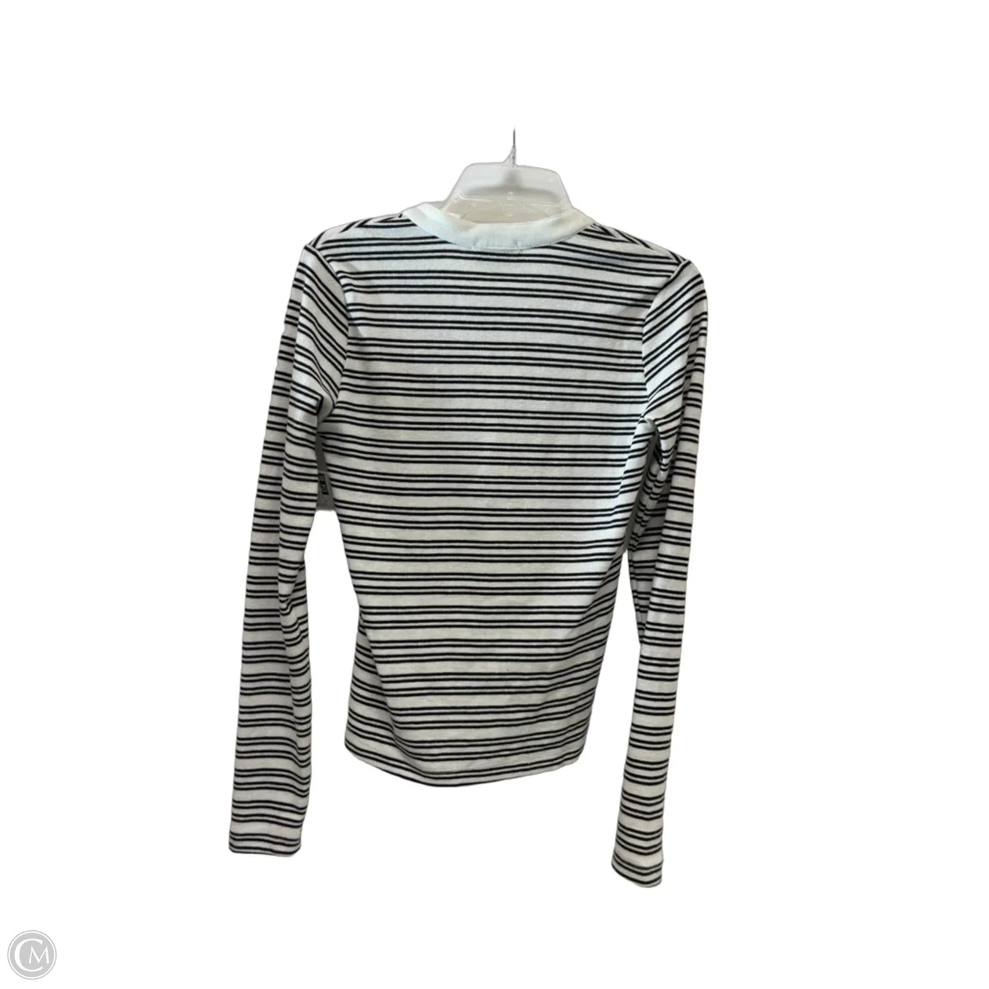 Top Long Sleeve By Evereve In Striped Pattern, Size: Xs
