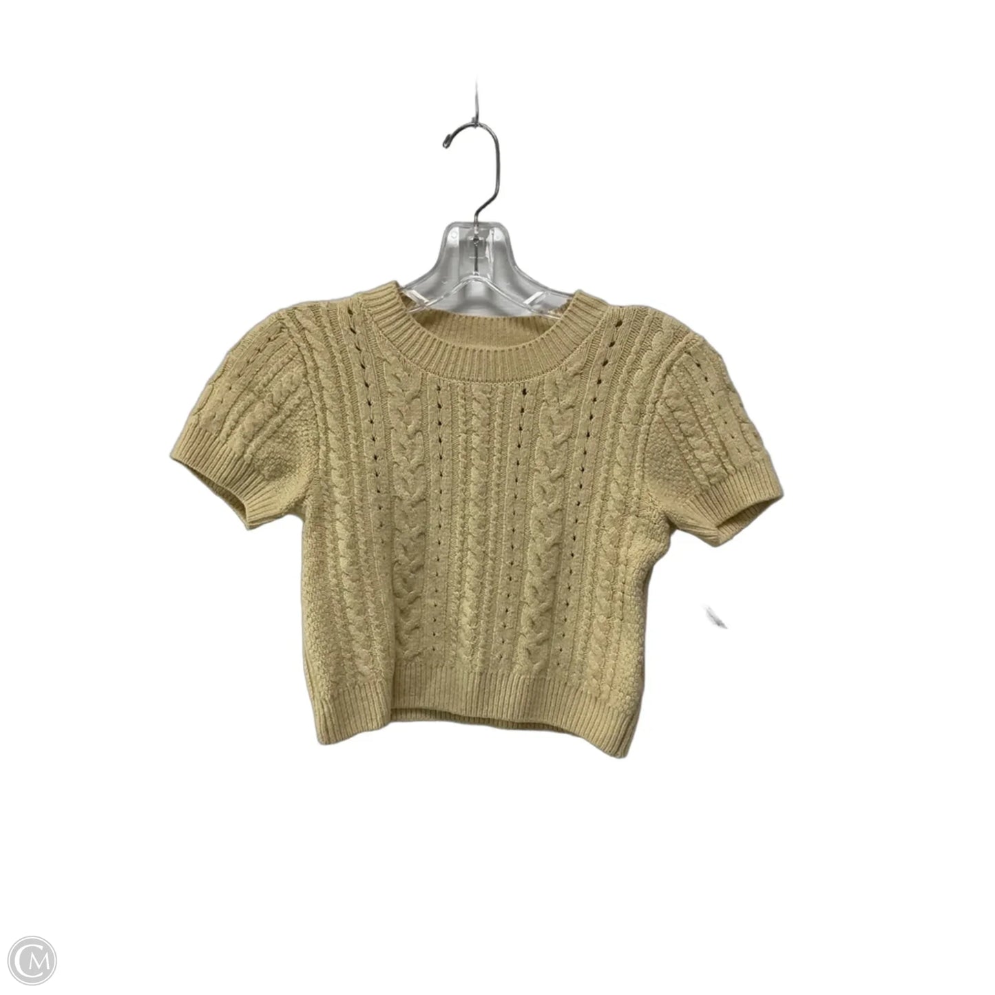 Top Short Sleeve By Free People In Cream, Size: M