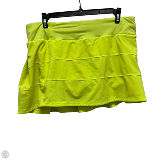 Athletic Skirt By Lululemon In Yellow, Size: 10