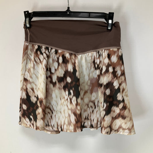 Athletic Skort By Aerie In Brown & Cream, Size: S