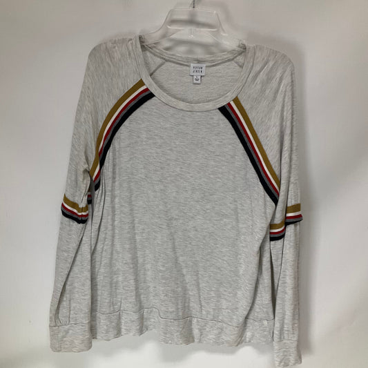 Top Long Sleeve By Peyton Jensen In Grey, Size: L