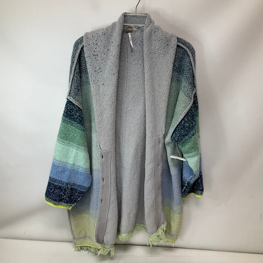 Sweater Cardigan By Free People In Blue & Green, Size: Xs