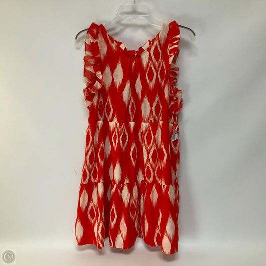 Dress Casual Short By Thml In Red & Tan, Size: S