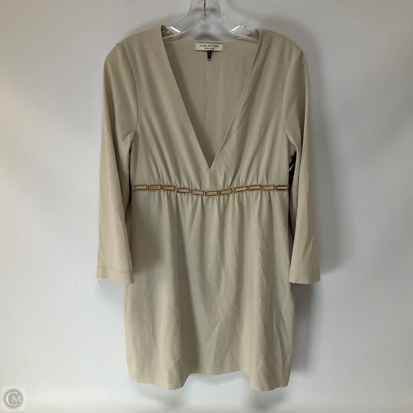 Dress Designer By Halston In Tan, Size: 6