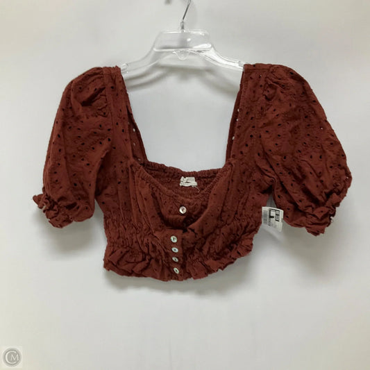 Top Short Sleeve By Urban Outfitters In Brown, Size: L