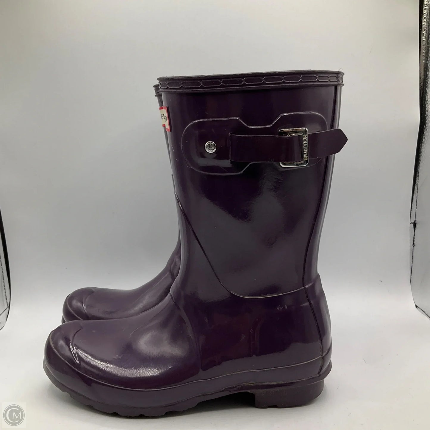 Boots Rain By Hunter In Purple, Size: 6